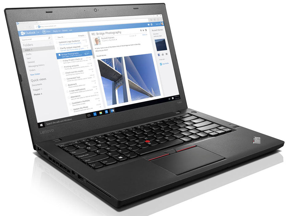 Lenovo ThinkPad T460 14" Laptop Intel Intel Core i5-6300U 256GB SSD 8GB RAM Windows 11 Pro - Refurbished