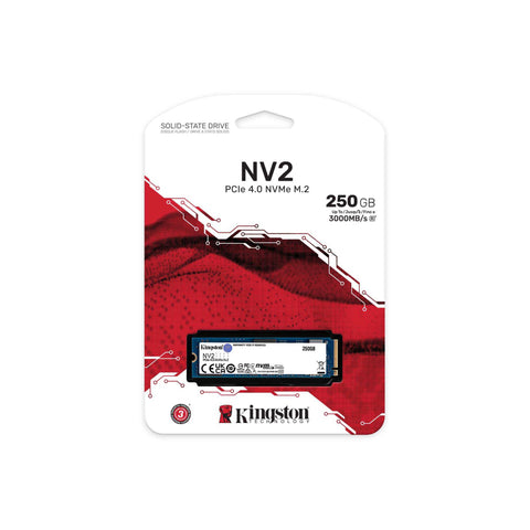 Kingston NV2 250G M.2 2280 NVMe Internal SSD | PCIe 4.0 Gen 4x4 | Up to 3000 MB/s | SNV2S/250G