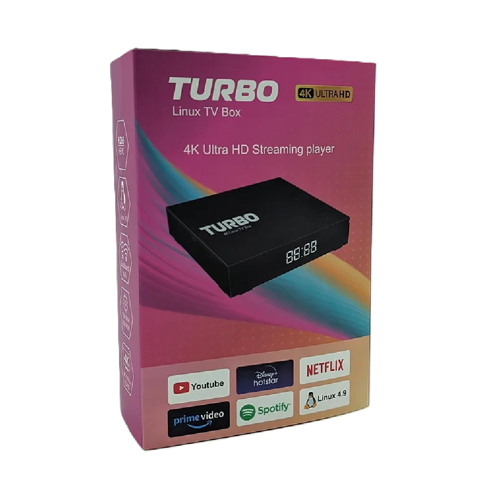 Turbo 4k Ultra HD Streaming Box (Linux TV Box)